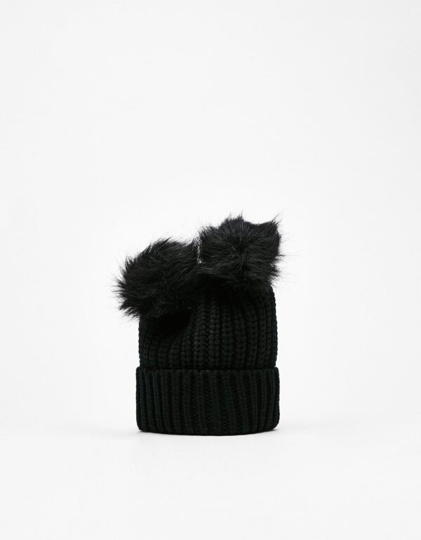 Beanie With Pompoms - Image 3