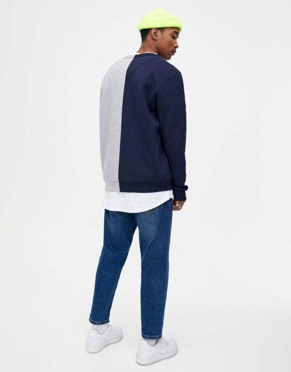 Two-tone Sweatshirt With Neon Detail - Image 3